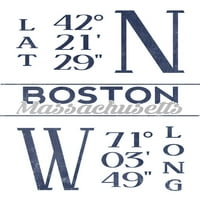 Boston, Massachusetts, širina i dužina