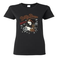 Divlji Bobby Biker Betty Boop Wild One Mc Motocikl Betty Boop Ženska majica, Crna, XX-velika