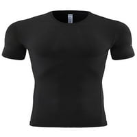 HAITE MENS BodyBuilt Solid Color Workout Top Atletska kratka majica Crta Summer Plain majica kratkih