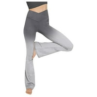 Symoidni ženski treninzi - modni ispisani joga hlače sportske hlače visoke rase i hlače crna xl