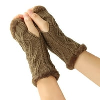 Kayannuo božićni pokloni čišćenje Ženske zimske ručne ruke toplije čvrste pletene kratke rukavice bez