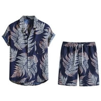 Clearce Muns Havajska majica i kratke hlače Kratki rukav Ogrlica košulja za pantne kuće Ležerne prilike