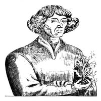Nicolaus Copernicus n. Poljski astronom. Rani portret, iz života. Woodcut, početak 16. veka. Poster