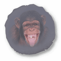 Orangutans se smiju ljudskom kosom okrugli bacač jastuk za uređenje