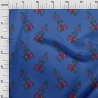 Onuone viskoze šifon srednje plave lišće tkanine i cvjetna blok haljina materijala od tkanine za ispis