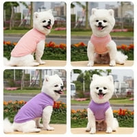 Odjeća za pse prsluk za kućne ljubimce pamuk pamuk solid u boji plijen ljetni kućni ljubimac odjeća