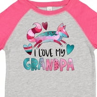 Inktastic Volim svoju djedu ružičaste i plave fo sa srcima poklon dječaka malih majica ili majica mališana