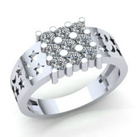 Originalna 0,75ctw okrugli rez dijamantni muški ženski angažman prsten čvrstog 14k ruža, bijelo ili žuto zlato IJ si2