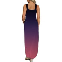 ManXivoo haljina za plažu Žene Ležerne prilike za ispis labavo sandress dugačka haljina Crisscross bez