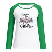 Ženska božićna košulja za odmor - poklon za ljubavničke majice s dugim rukavima dame fit boju podudarajuća