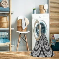 AHGLY Tvrtka mašina za pranje u zatvorenom kvadratu Prijelazni svijetli crni prostirke, 3 'kvadrat