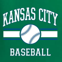Divlji Bobby Grad Kansas City Baseball Fantasy Fan Sports Muška majica dugih rukava, Kelly, Veliki
