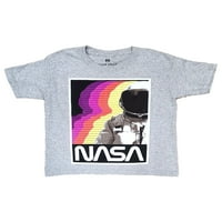 Hyper svemirski dječaci siva Rainbow kratki rukav Nasa astronaut majica veličine 5-6