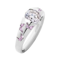 Modni jednostavan simpatični leptir cirkon zvona lično šareni prsten za žene prstenovi b