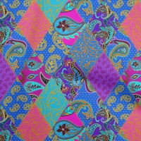 Onuproone viskoza šifon ljubičasta tkanina azijska paisley quilling pribor za šivanje tkanine na širokoj