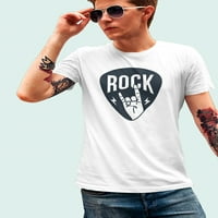 Rock Badges Rock on Design Muška majica Bijela majica, muško mali