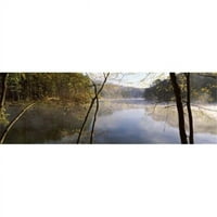 Panoramske slike PPI124548L ujutro ujutro oko jezera Vesuvius Wayne National Forest Ohio USA Poster