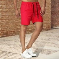 Muška svestrana 5-minutna suha čvrsta boja na plaži Sportska oprema za sportske hlače crvene m