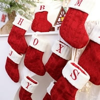 Hyda božićne čarape Vintage stil navoja Tkanje pisma za tkanje kamina Xmas Tree Viseći čarape za poklon