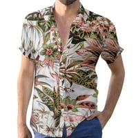Muške majice Proljeće i ljetno cvjetno šareno print casual revel plaže Vanjski odmor kratkih rukava