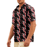 4. jula muška havajska majica SAD Nacionalna zastava crtani grafički otisak košulje 3D print na otvorenom