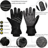 Vodootporne i vjetrootporne zimske rukavice za muškarce, qwzndzgr -30 ° F TherSulati Termalne rukavice