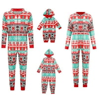 Bowanadamles Porodica podudaranje božićne pidžame set PJs skok za spavanje