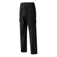 Iopqo casual pantalone za muškarce muške modne casual labavi pamuk plus veličine džep čipkasti hlače