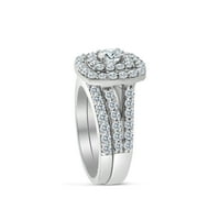 2.00ct jastuk halo dijamantski angažman vjenčani prsten 10k bijelo zlato