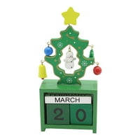 Njspdjh Božićni ukrasi Drveni kalendar stabla Odbrojavanje dječjih božićnih poklona Desktop ukrasi stola