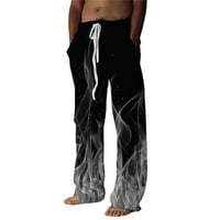 Muške hlače Muške modne ležerne posteljine za ispis čipke pantalone casual pantalone za muškarce