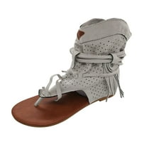 Ženske retro flip flops bohemijske tassel sandale rimske plaže cipele čizme žene žene visoke zimske