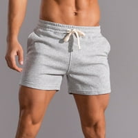 Njoeus muns workout Tkatstalacketa s elastičnim strukom pamuk lounge pidžama kratke hlače za muškarce