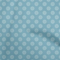 Onuoone pamučna kambrska tirkizna plava tkanina azijski cvjetni blok DIY odjeća za prekrivanje tkanine za ispis tkanina širokog dvorišta