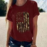 Ženske košulje s kratkim rukavima Ženska majica Tees Funny Slatka majica kratkih rukava Dan nezavisnosti