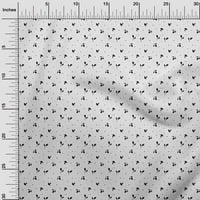 Onuone pamučne popline crne tkanine biljke Silhouette list s kanalnim projektima dekor tkanine tiskano