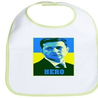 Cafepress - ukrajinski predsjednik Zelenskyy Ukrajina Fla - slatka tkanina Baby Bib, mališani bib