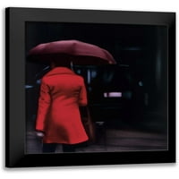Visa, Xavier Black Moderni uokvireni muzej umjetnički print pod nazivom - Dama u crvenoj boji