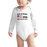 Napravljeno u Americi sa bugarskim dijelovima za bebe s dugim rukavima