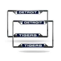 Detroit MLB bejzbol tigrovi Svi ugao EZ View Chrome Metal Laserski rezani okviri