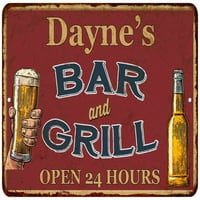 Dayneov crveni bar i roštilj rustikalni znak 108120045403