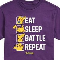 Pokémon - Jedite ponovite bitke za spavanje - Muška grafička majica kratkih rukava