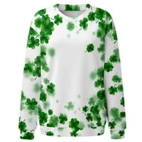 Muški dan Svetog Patrika Shamrock tiskane majice Irska djetelina Majica za majicu Valentinovo Bluza