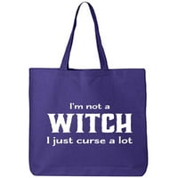 nisam vještica, samo proklinjem puno pamučne platnene točke torbe