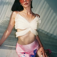 Ženska ljetna V-izrez-izrez CAMIS-ovi bez rukava plus veličine vrhova ljetnih vrhova Modna majica Tuntic Trendy majica Plaža Majica Casual Labavi bluza Raglan