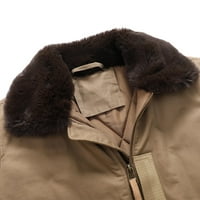 Muški zimski kaputi debeli dugi rukav puni zip parka na zimu toplo Fleece Multi džepni kaput