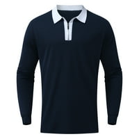 Polo majice za muškarce Ležerne prilike sa čvrstim ovratnikom odvojite bluzu Muški vrhovi majica s rukavima