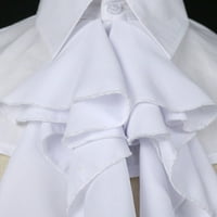 Majice Fabiurt za muškarce Vintage Mid Duljina Punk Tuxedo, Bijela
