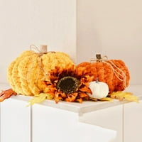Waroomhouse Halloween Plišani jastuk plugkin - mekani ručni utkani dekor za dnevni boravak Spavaća soba
