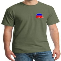 Muški republikanski slon simbol Vojna zelena C majica Velika vojna zelena